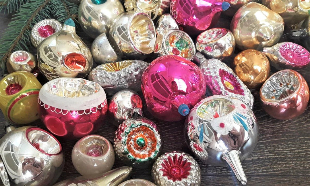 Antique glass Christmas ornaments