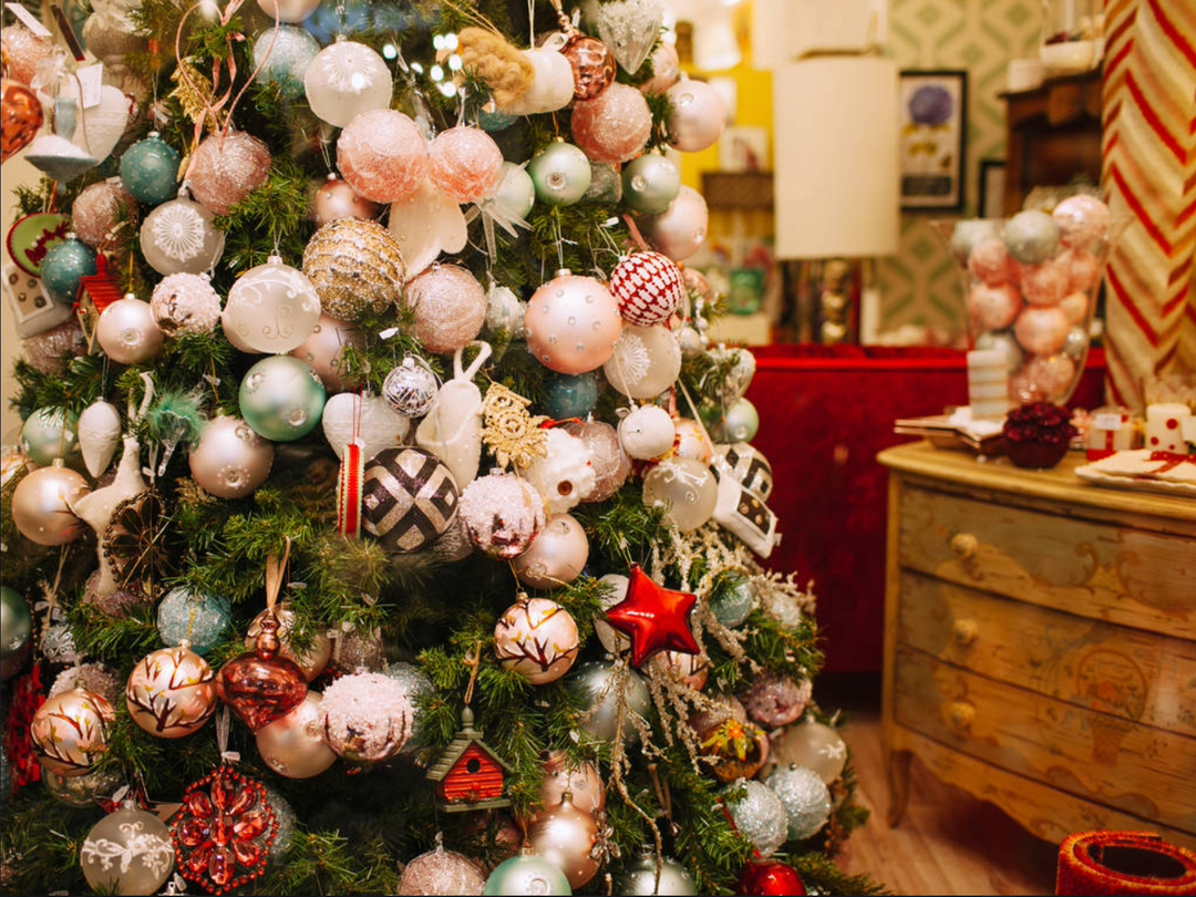 Christmas tree full of decorations