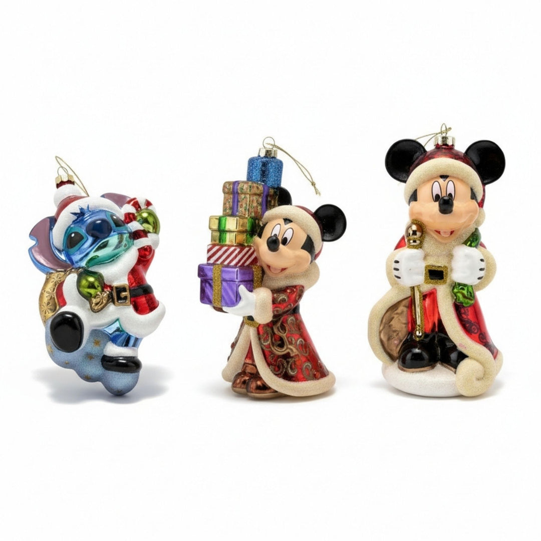 Disney Original hand-painted glass Christmas ornaments