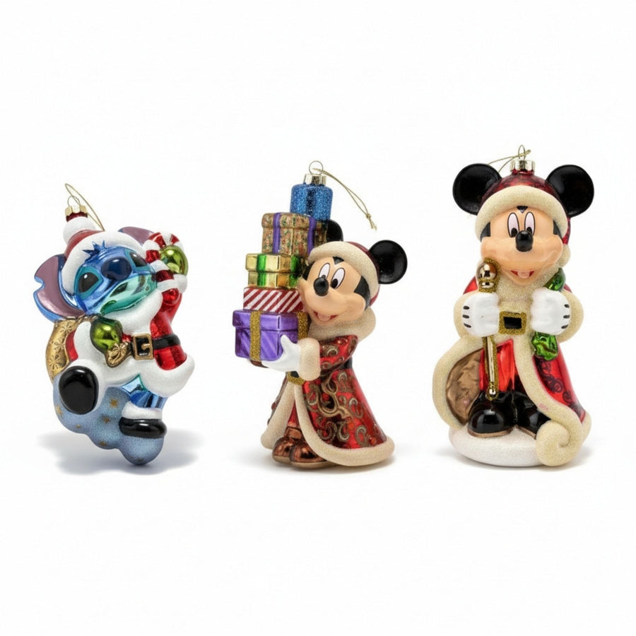 Disney Original hand-painted glass Christmas ornaments