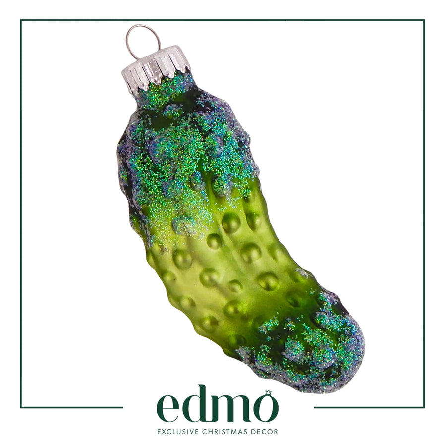 Christmas Pickle - Glass Xmas Ornament Handmade Handcrafted