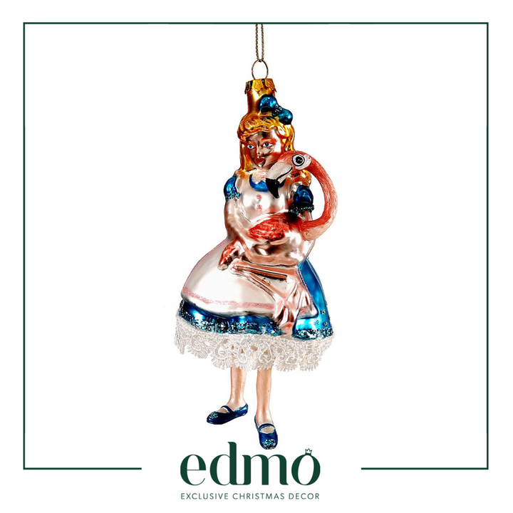 Glass Fairytale Alice in the Wonderland - Xmas Ornament - Handmade - Handcrafted